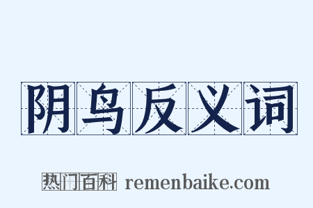 阴鸟反义词是什么意思的图片